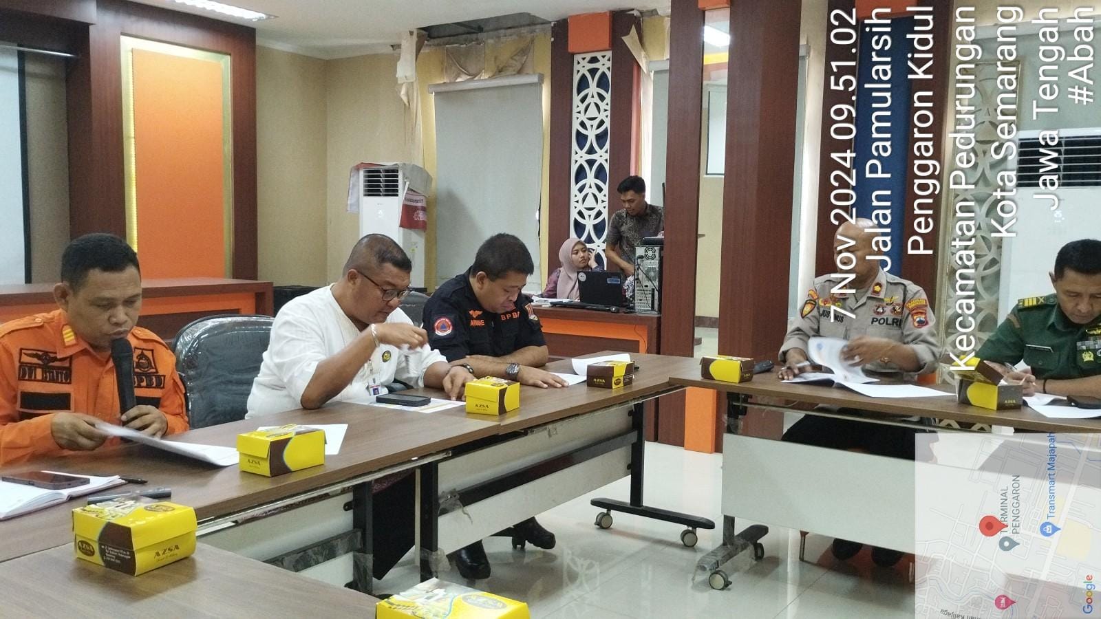 Diskominfo Kota Semarang Hadiri Rakor Apel Gladi Lapang Kesiapsiagaan Menghadapi Musim Penghujan dan Potensi Gempa Megathrust 2024